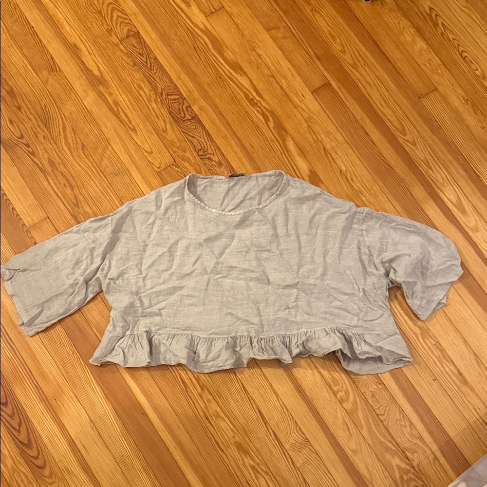 Saga Italian 100% linen boxy cut shirt